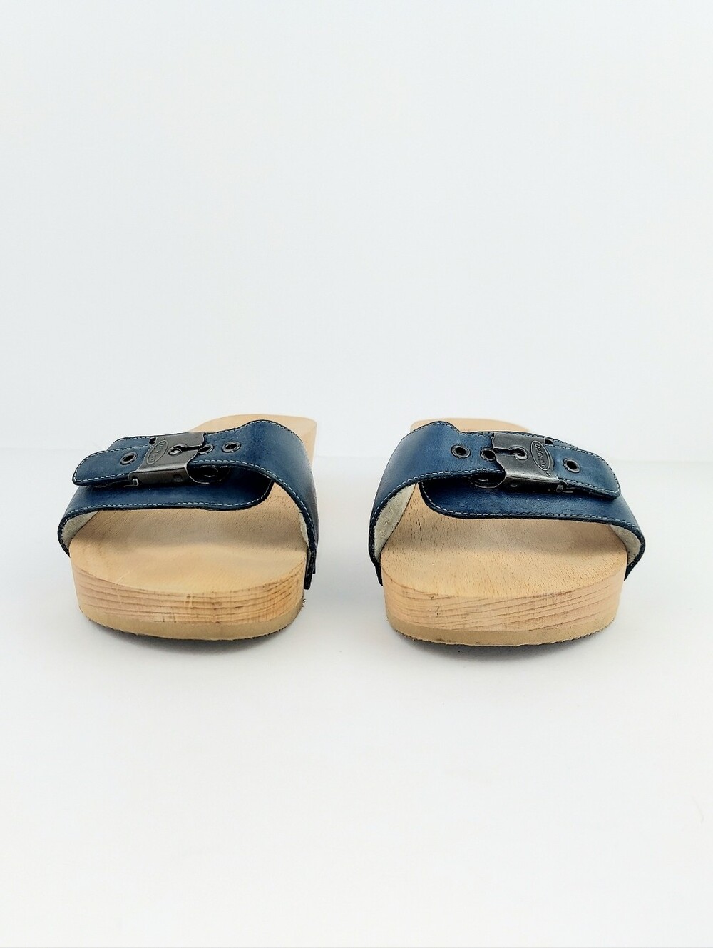 Dr. Scholl's Originals Blue Leather Clog Sandals 9 - Picture 5 of 12